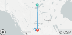 Tour de invierno de 7 días por Yellowknife, la aurora boreal y las Montañas Rocosas canadienses: de Yellowknife a Calgary - 9 destinos
