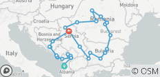 De Balkan in 22 dagen; semi-privé-tour met een eigen reisleider en auto - 32 bestemmingen