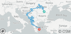 Transylvanie et ambiance balkanique méditerranéenne ; circuit semi-privé avec un accompagnateur dédié et un véhicule réservé - 33 destinations