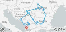 De Balkan van dichtbij; van Belgrado naar Tirana in 23 dagen met een eigen reisleider en auto - 33 bestemmingen
