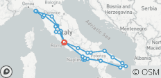 Au départ de Rome : « L\'Italie intemporelle » - 13 jours : de Rome à Florence, en passant par Pompéi et la côte amalfitaine - 37 destinations