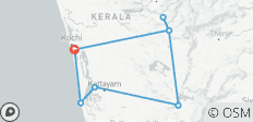 7 Tage Indien-Reise durch Kerala (mit 3-, 4- und 5-Sterne-Hotels zur Auswahl) - 8 Destinationen