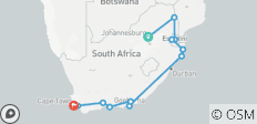 Die Highlights Sudafrikas erleben - 12 Destinationen