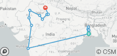 Crucero y tren: El sagrado Ganges y el Maharajas’ Express (2028, de Calcuta a Nueva Delhi) - 18 destinos