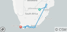 Afrique du Sud : le parc Kruger, la Garden Route et Le Cap - 17 destinations