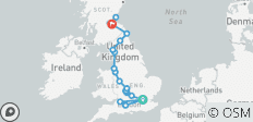 Gentle Pace London to Edinburgh Tour - 12 Days - 21 destinations