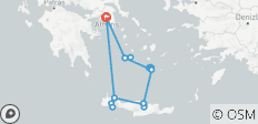 Aventure d\'île en île en Grèce : Athènes, Crète, Santorin, Milos - 20 destinations
