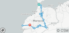 Circuits en famille au Maroc au départ de Tanger : circuit dans le nord vers les villes impériales, le désert et la côte au départ de Tanger - 22 destinations