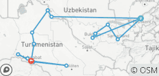 Uzbekistan & Turkmenistan Adventure (17 destinations) - 17 destinations