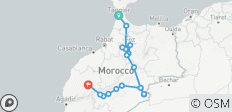 Au départ de Tanger : circuit privé de 10 jours au Maroc : Chefchaouen, Fès et Marrakech - 19 destinations
