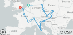 Ruta por Europa (hoteles a partir de marzo de 2027, invierno a partir de marzo de 2027, salida desde Ámsterdam, clásica) - 22 destinos