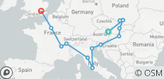 Vienna to London Trail (Hostels, Winter From Mar \'27, Classic) - 14 destinations