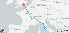 Route Rom–London (Hostels, Winter ab März , Alter 18–22) - 6 Destinationen