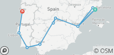 Grand circuit en Espagne et au Portugal en 16 jours – Au programme : Barcelone, Valence, Madrid, Séville, Faro, Lisbonne et Porto - 14 destinations
