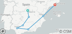 Circuit de 9 jours de Madrid à Barcelone en passant par l\'Andalousie et la côte méditerranéenne - Classe T - 7 destinations