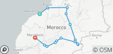 Au départ de Casablanca : circuit privé de 5 jours au Maroc jusqu\'à Marrakech en passant par le désert de Merzouga - 15 destinations