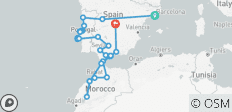 Grand circuit en Espagne, au Portugal et au Maroc - 33 destinations