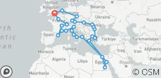 „Ultimate Europe“ (inkl. Ägypten, Start in London, Flugpreis Athen–Kairo) - 47 Destinationen