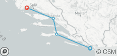 5-daagse tocht van Dubrovnik naar Split, Superior-boot, 40-plussers - 4 bestemmingen