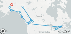Grand Canada, Avontuur in Alaska & Het beste van het oosten 2027 – 31 dagen (27 bestemmingen) - 27 bestemmingen
