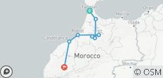 Au départ de Tanger : circuit privé de 5 jours au Maroc vers Marrakech en passant par Chefchaouen et Fès - 8 destinations
