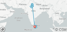 Inde et Sri Lanka : patrimoine, faune sauvage et paradis - 20 destinations