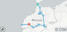 10-tägige private Luxus-Großrundreise durch Marokko: Tanger, Chefchaouen, Fes, Sahara, Marrakesch und Essaouira - 17 Destinationen