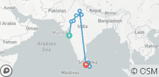 Tijdloze wonderen van India en Sri Lanka - 18 bestemmingen