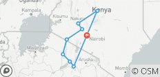 Safari économique de 12 jours au Kenya et en Tanzanie (circuit en groupe en Jeep 4x4) - 9 destinations