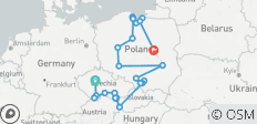 La Tchéquie et l\'ensemble de la Pologne (26 destinations) - 26 destinations