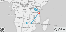 Wildlife safari Tanzania, strand Zanzibar en Victoria Watervallen - 15 bestemmingen