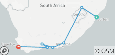Garden Route Adventure (from Durban to Table Mountain) - 8 destinations
