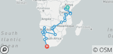 Serengeti, Falls & Cape Town Overland: Sunsets & Safaris - 47 destinations