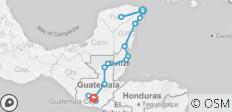 Reispas Cancún naar Antigua - 16 bestemmingen