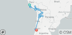 Von Lima nach Santiago (mit Uyuni) - 38 Destinationen