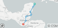 Express-reispas van Cancún naar Antigua - 13 bestemmingen