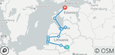  Baltic Bike Tour: Vilnius to Tallinn (self-guided supported) - 16 destinations 