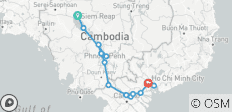 De Siem Reap al Delta del Mekong - crucero puerto a puerto - 14 destinos