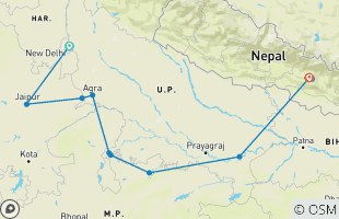 Reiserouten für 2 Wochen