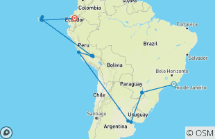 Reiserouten für 3 Wochen