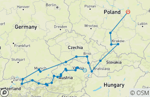 Reiserouten für 2 Wochen