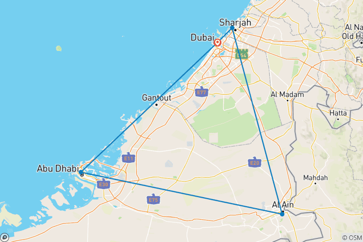 Carte du circuit Dubaï Magique