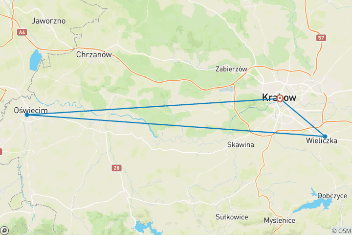 Carte du circuit Cracovie, Pologne