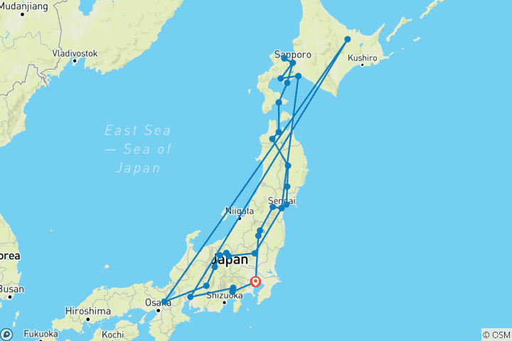 Map of Discover Japan