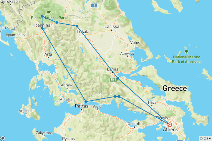 Carte du circuit Mystical Mainland | Circuit guidé semi-privé de 7 jours