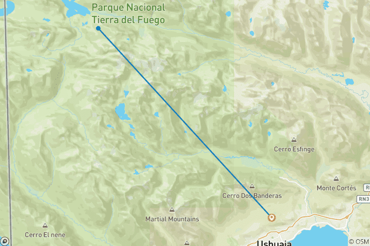 Kaart van Argentinië - Ushuaia: Reis naar het einde van de wereld - 3 dagen