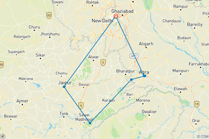 Carte du circuit Circuit privé à Mumbai avec Taj Mahal sur mesure