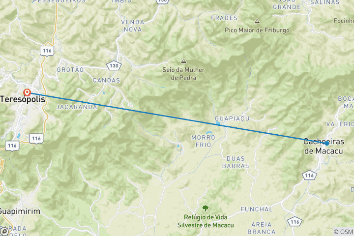 Mapa de Senderismo Valle de los Dioses - Parque de los Tres Picos