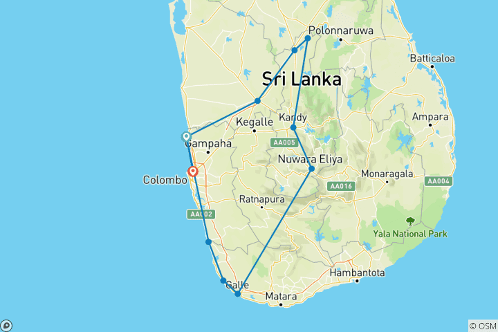 Map of Cultural Essence Of Sri Lanka