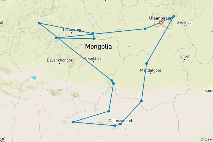 Mapa de Explorador de Mongolia